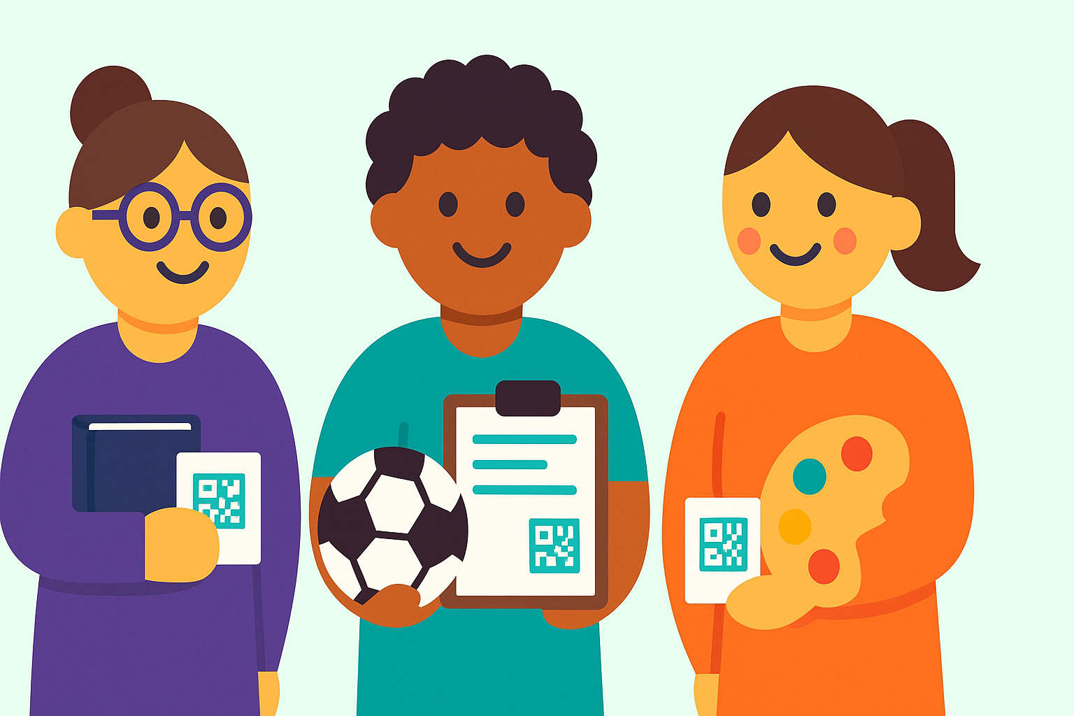 Glückliche Menschen mit Swiss QR Rechnungen